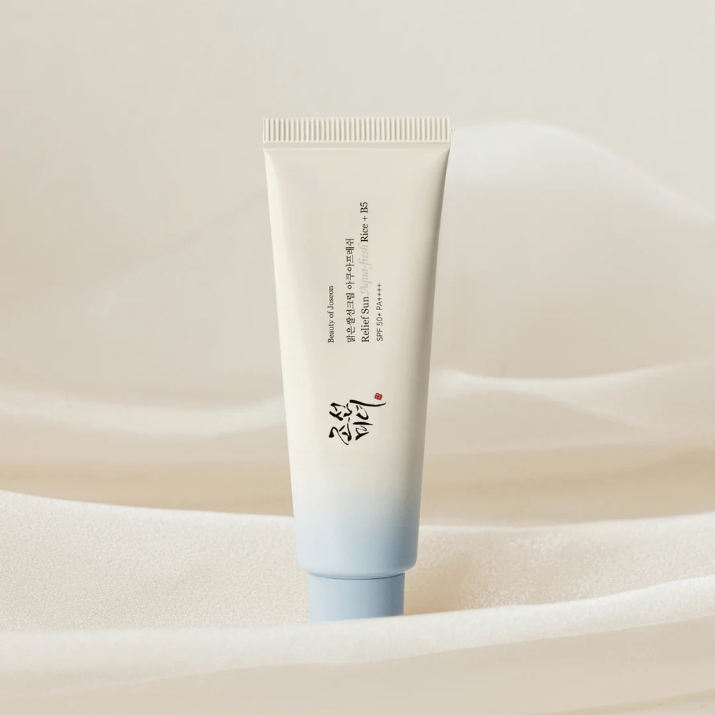 [JOE/007] Beauty of Joseon/ Relief Sun Aqua-Fresh: Rice + B5 (SPF50+ PA++++): واقي شمس اكوا من بيوتي اوف جويسون