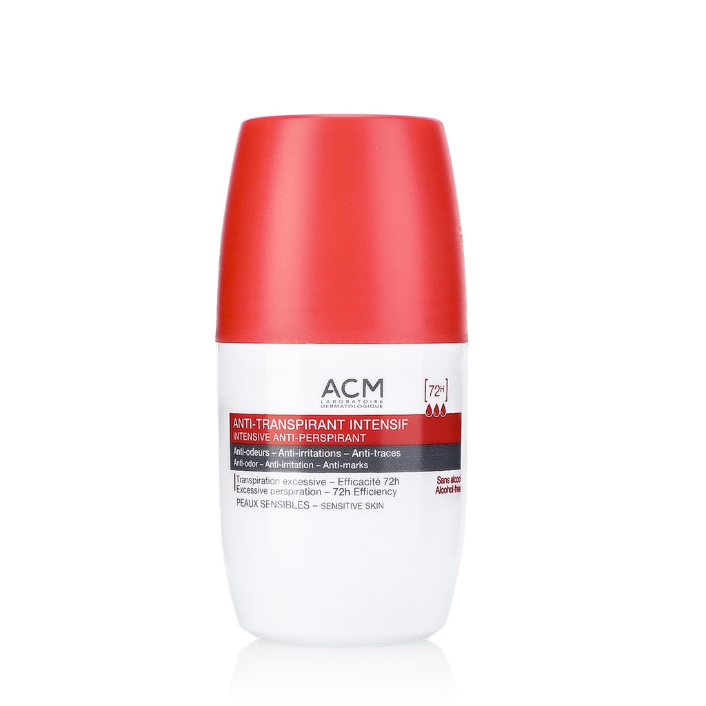 ACM/ Intensive Anti-Perspirant Deodorant Roll-On 72H 50ml: رول مزيل ومضاد التعرق المكثف بفعالية 72 ساعة