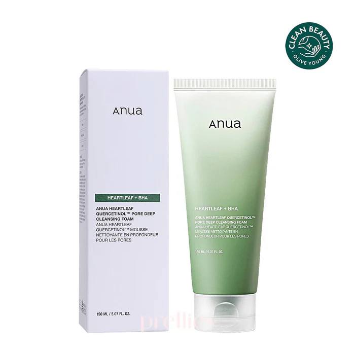 [ANUA/015] Anua/ Heartleaf +BHA Quercetinol Pore Deep Cleansing Foam 150ml :انوا غسول التنظيف الرغوي العميق