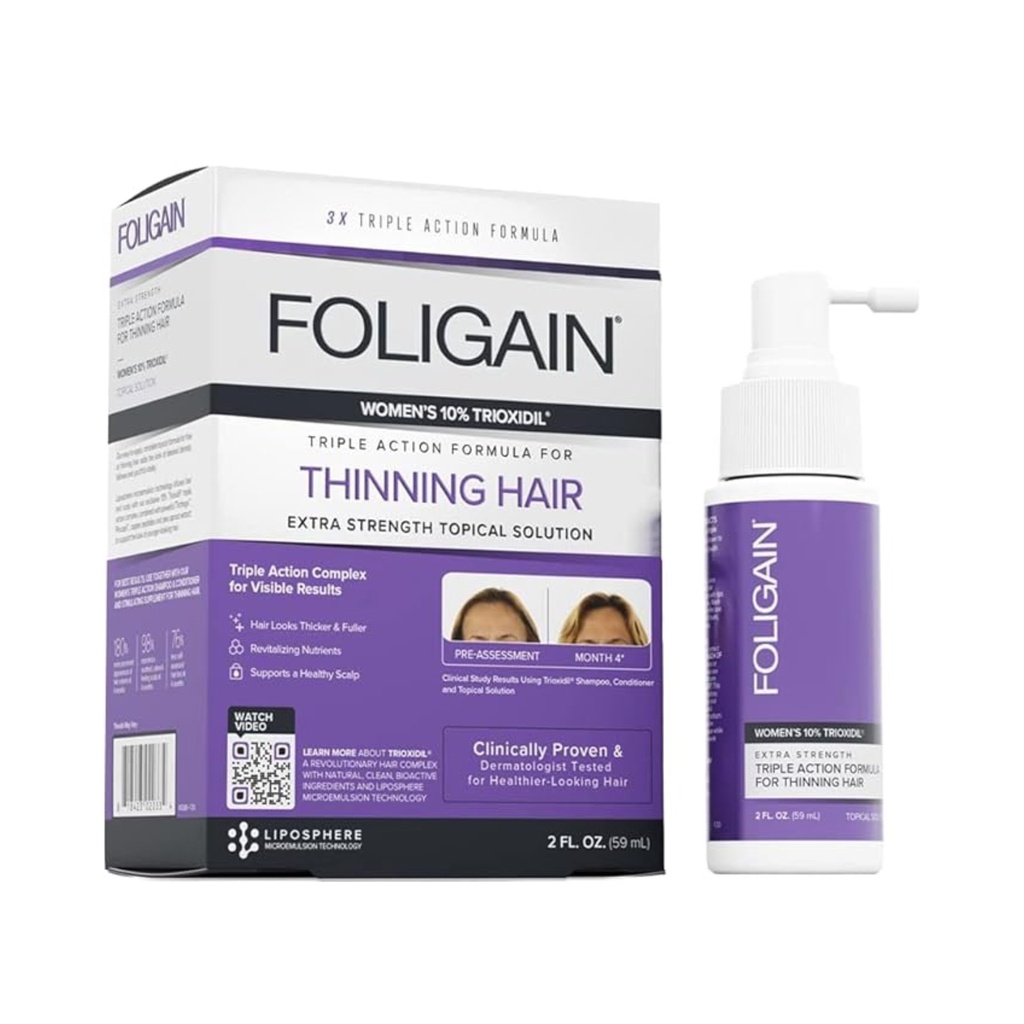 [FOL/001] FOLIGAIN/ women treatment 10% trioxidil 59ml: علاج فوليجين لاستعادة نمو الشعر للنساء مع ترايوكسيديل