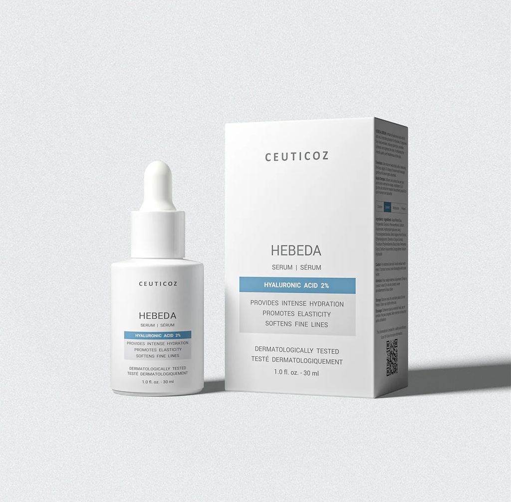 Ceuticoz/ HEBEDA - Hyaluronic Acid 2% Serum 30ml: سيتيكوز سيروم هايلرونك اسيد بتركيز ٢٪؜