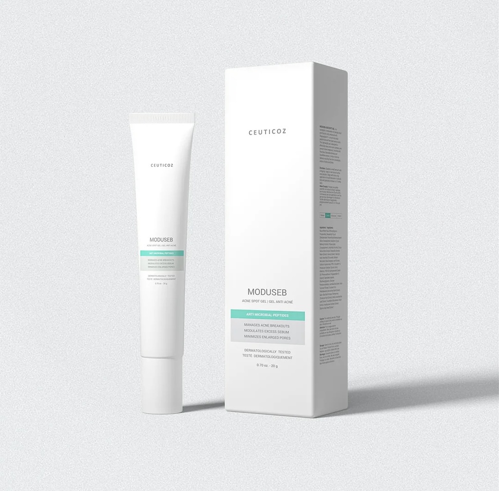 Ceuticoz/ MODUSEB - Acne Spot Gel 20g:سيتيكوز جل موضعي غني بالببتايد لعلاج حب الشباب