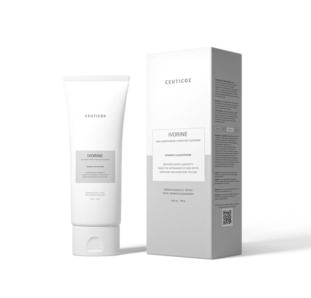 [COZ/009] Ceuticoz/ IVORINE - Vitamin C & Glutathione Daily Moisturizer 100g: سيتيكوز كريم مرطب يومي لتوحيد لون البشرة