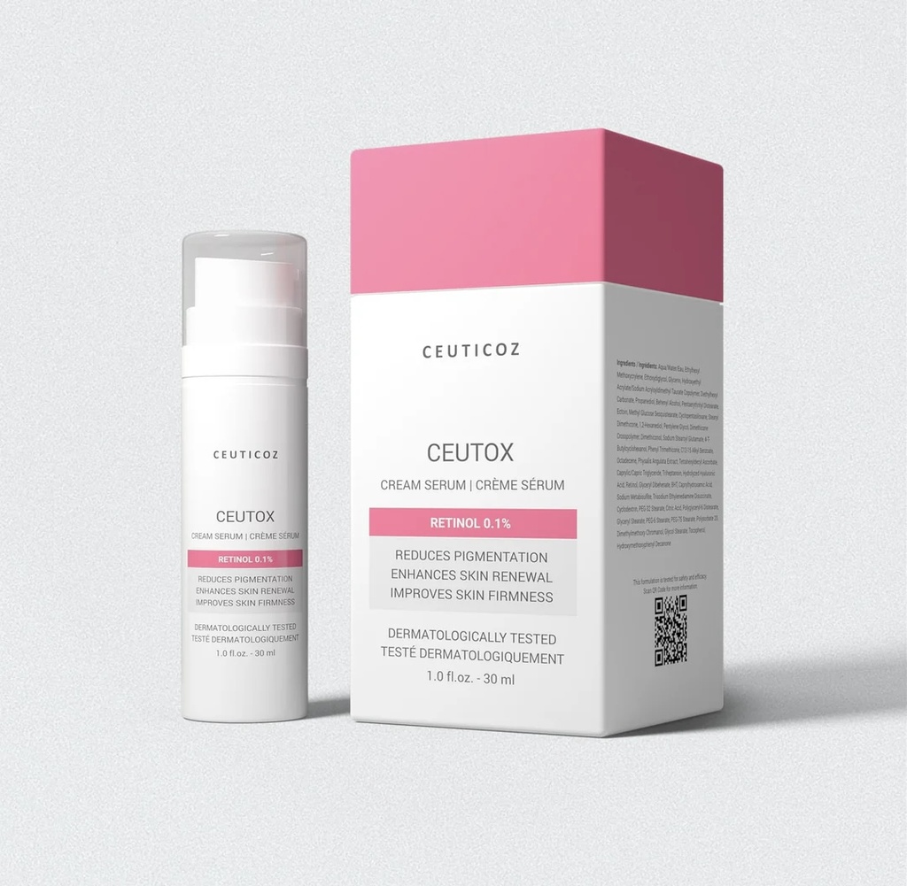 [COZ/010] Ceuticoz/ CEUTOX - Retinol 0.1% Cream Serum 30ml: سيتيكوز سيروم الريتنول بتركيز ٠.١٪؜ لمعالجة التصبغات ومنع التجاعيد
