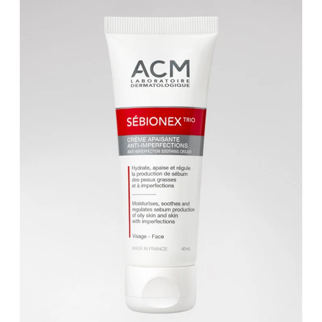 [ACM/050] ACM/ Sebionex - TRIO Anti-Imperfection Soothing Cream 40ml:اي سي ام سيبيونيكس تريو – كريم مهدئ ومصحح للبشرة المعرضة لحب الشباب