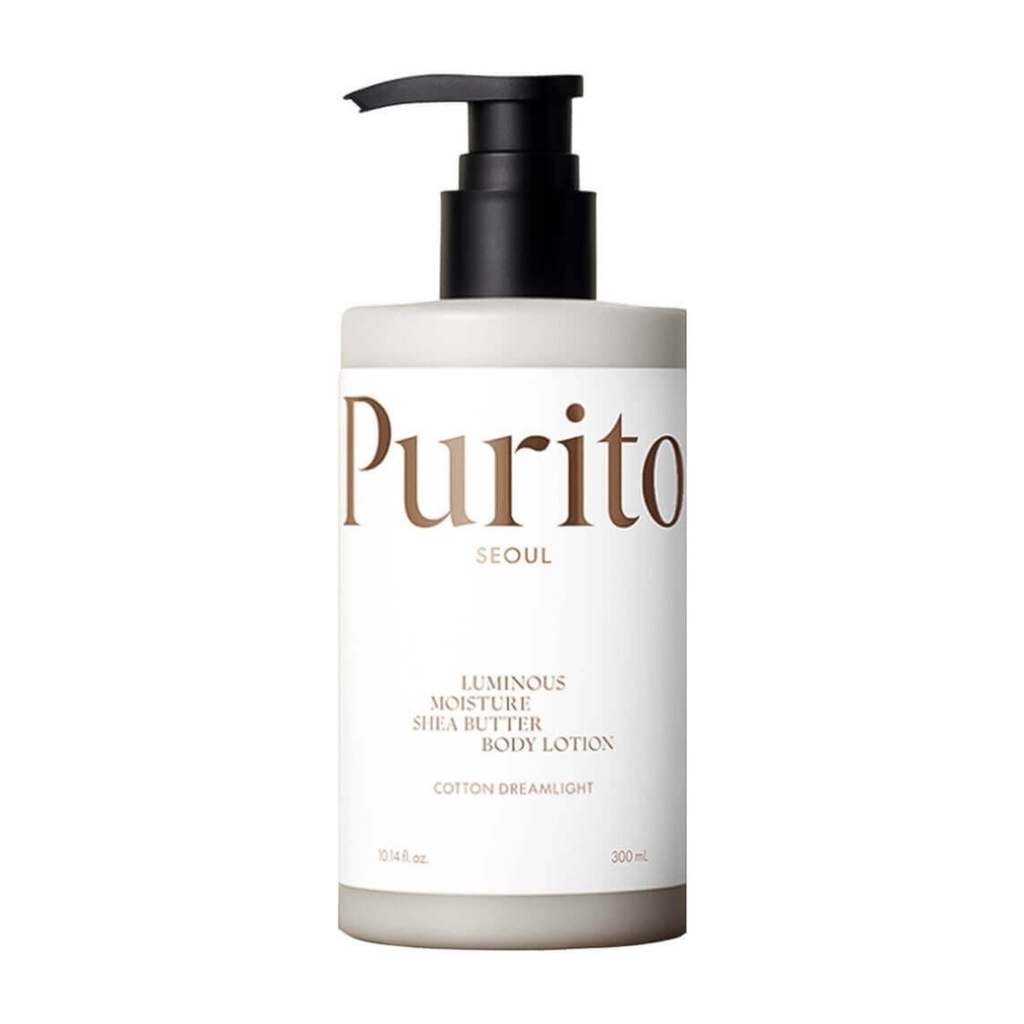[PRT/003] PURITO/ Luminous Moisture Shea Butter Body Lotion Cotton Dreamlight 300ml: بوريتو لوشن الجسم المرطب بزبدة بذور الشيا