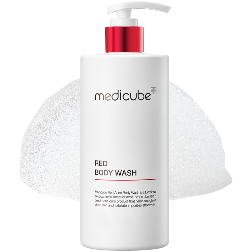 [CUBE/007] MediCube/ Red Acne Body Wash 400g: مديكيوب غسول للجسم لعلاج حب الشباب والحبوب الحمراء