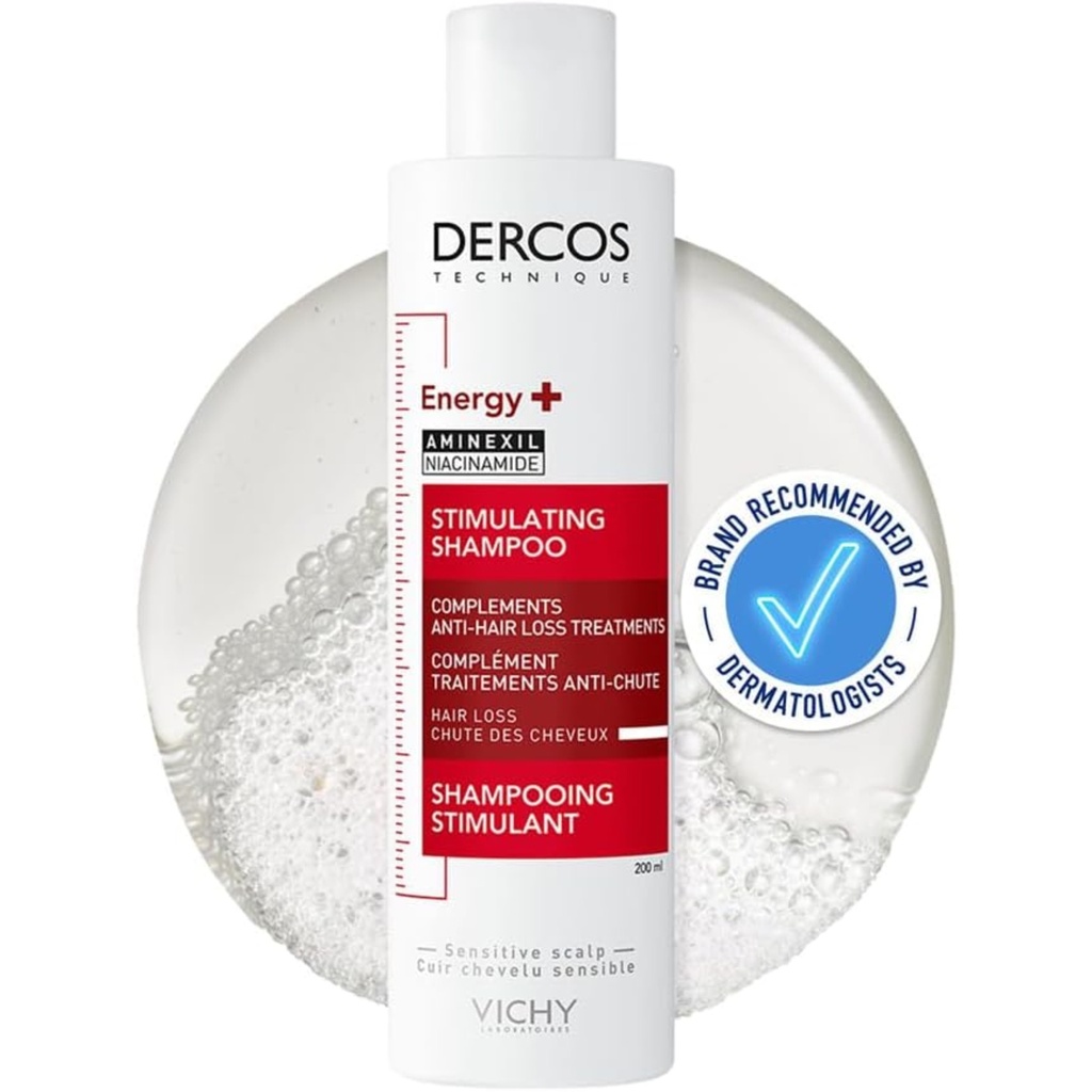 [VICHY/008] VICHY/ DERCOS Energising Shampoo 200ml: شامبو فيجي ديركوس لمنع تساقط الشعر