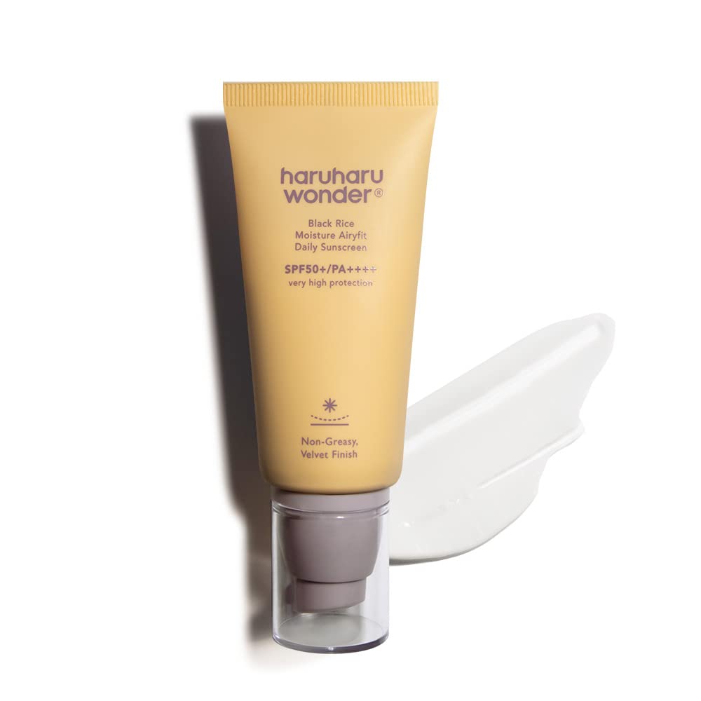 HaruHaru/ Wonder Black Rice Moisture Airyfit Daily Sunscreen SPF50+ 50ml : هاروهارو واقي شمس بخلاصة الارز الاسود