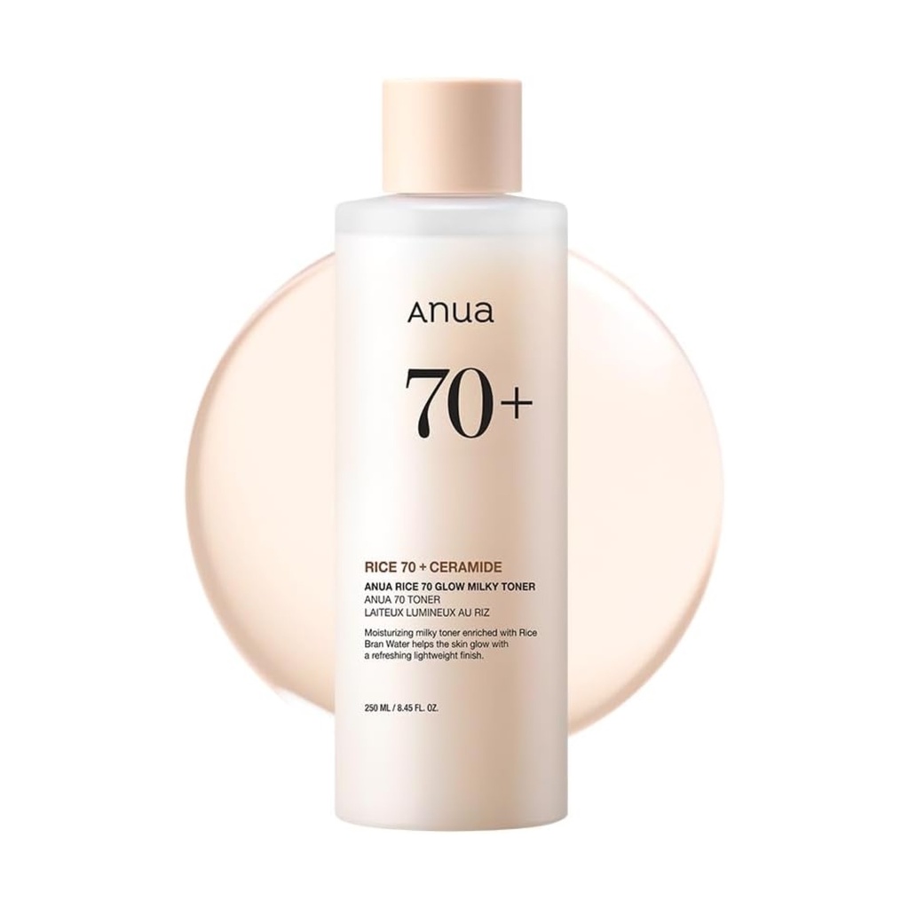 [ANUA/019] Anua/ Rice 70 Glow Milky Toner 250ml : انوا تونر الرز الحليبي لتفتيح البشرة