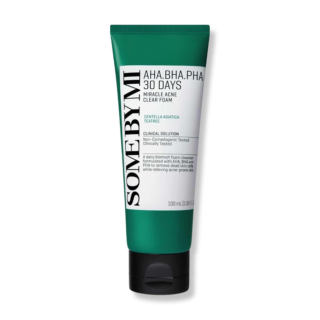 [SBM/009] SOME BY MI/ AHA BHA PHA 30 Days Miracle Acne Clear Foam 100ml : سم باي مي غسول ميركل الرغوي