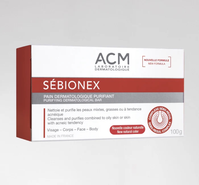 [ACM/100] ACM/ Sebionex - Purifying Dermatological bar : اي سي ام صابونة سيبونكس