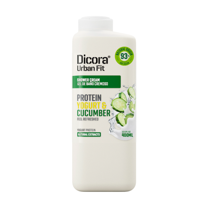 Dicora Urban Fit/ Nourishing Shower Gel 400ml : ديكورا اوربان فيت جل الاستحمام المغذي للجسم (Yogurt & Cucumber)