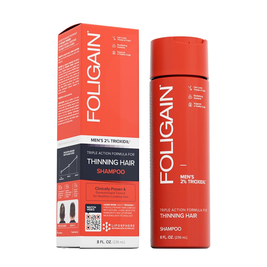 [FOL/003] FOLIGAIN/ Man Shampoo 2% Trioxidil 236ml : فوليجين شامبو ترايوكسيديل لتكثيف الشعر للرجال