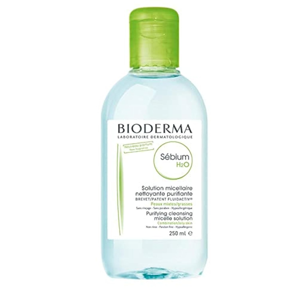 Bioderma/ Sebium H2O Micellar Water Makeup Remover 500ml : بايوديرما مزيل مكياج ميسيلار للبشرة الدهنية