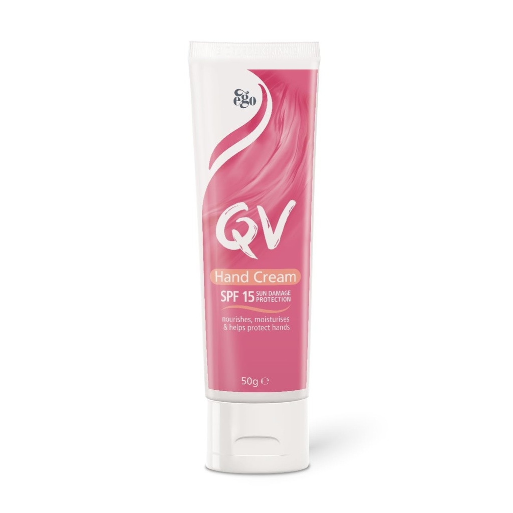 QV/ Hand Cream SPF15+ 50g : كيوفي كريم مرطب لليدين مع عامل حماية من الشمس