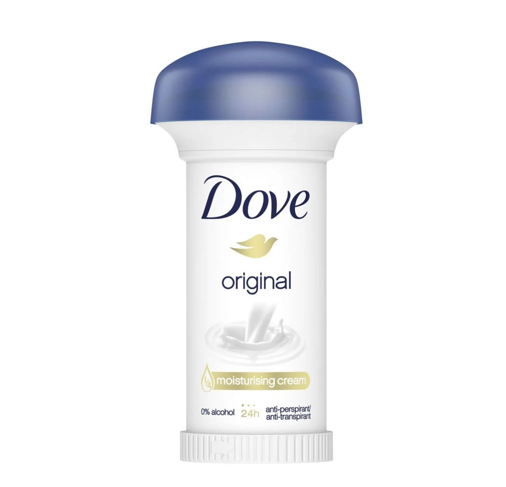 [DOV/005] Dove/ Deodorant Original Moisturizing Cream 50 ml : دوف مزيل العرق الاصلي مع كريم مرطب وخالي من الكحول