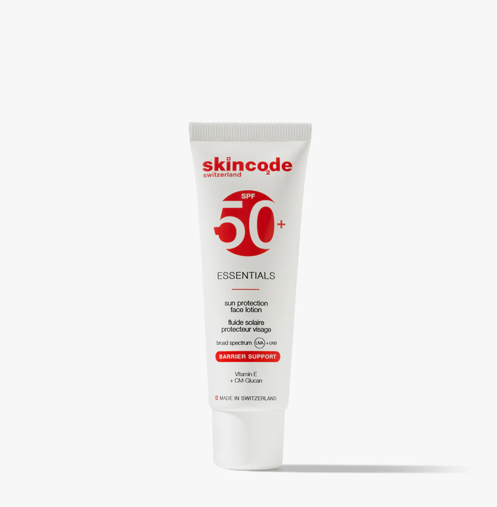 [Skin/002] Skincode/ Essentials Sun Protection Face Lotion SPF 50+ 100ml : سكن كود لوشن واقي شمس للوجه بعامل حماية 
