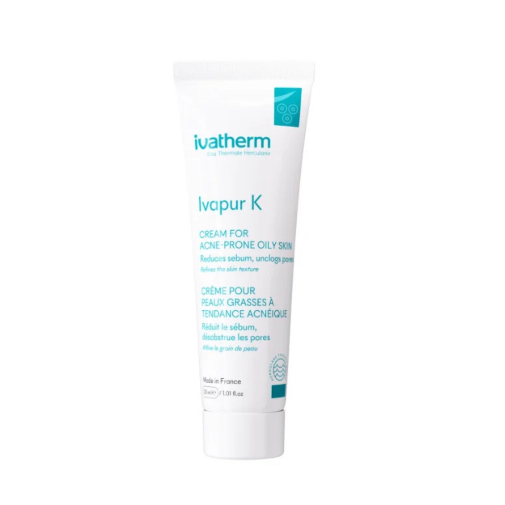 IVATHERM/ Ivapur K Cream for Acne Prone Oily Skin 30ml : كريم ايفابور كي للبشرة الدهنية المعرضة للحبوب 