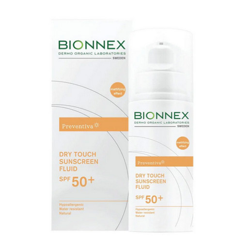 BIONNEX/ Preventiva Dry Touch Sunscreen Fluid SPF50+ 50ml : بيونيكس بريفينتيفا واقي شمس سائل بلمسة جافة