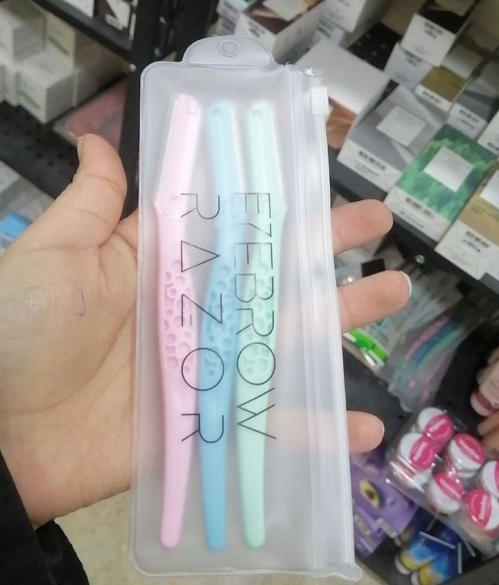 Eyebrows Razors 3p : شفرات حاجب ملونة ٣ قطع 