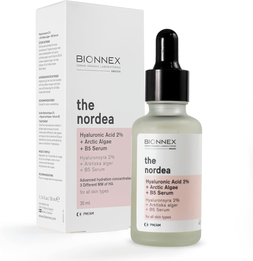 [Bion/011] BIONNEX/ The Nordea Hyaluronic Acid 2% Serum 30ml : بيونيكس سيروم نورديا هيالورونيك أسيد 2% مع الطحالب القطبية وفيتامين B5 