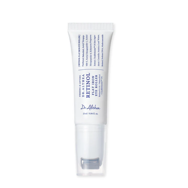 [Althea/015] Dr Althea/ Retinol Flat Iron Eye Roller 25ml : د الثيا  سيروم الريتينول لمنطقة محيط العين مزود برأس معدني رولر 