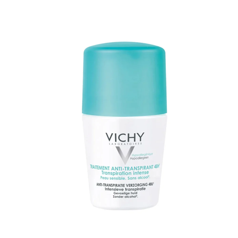 VICHY/ 48hr Roll-on Anti-Perspirant : مزيل العرق للبشرة الحساسة من فيجي لمدة ٤٨ ساعة (ابيض وسمائي)