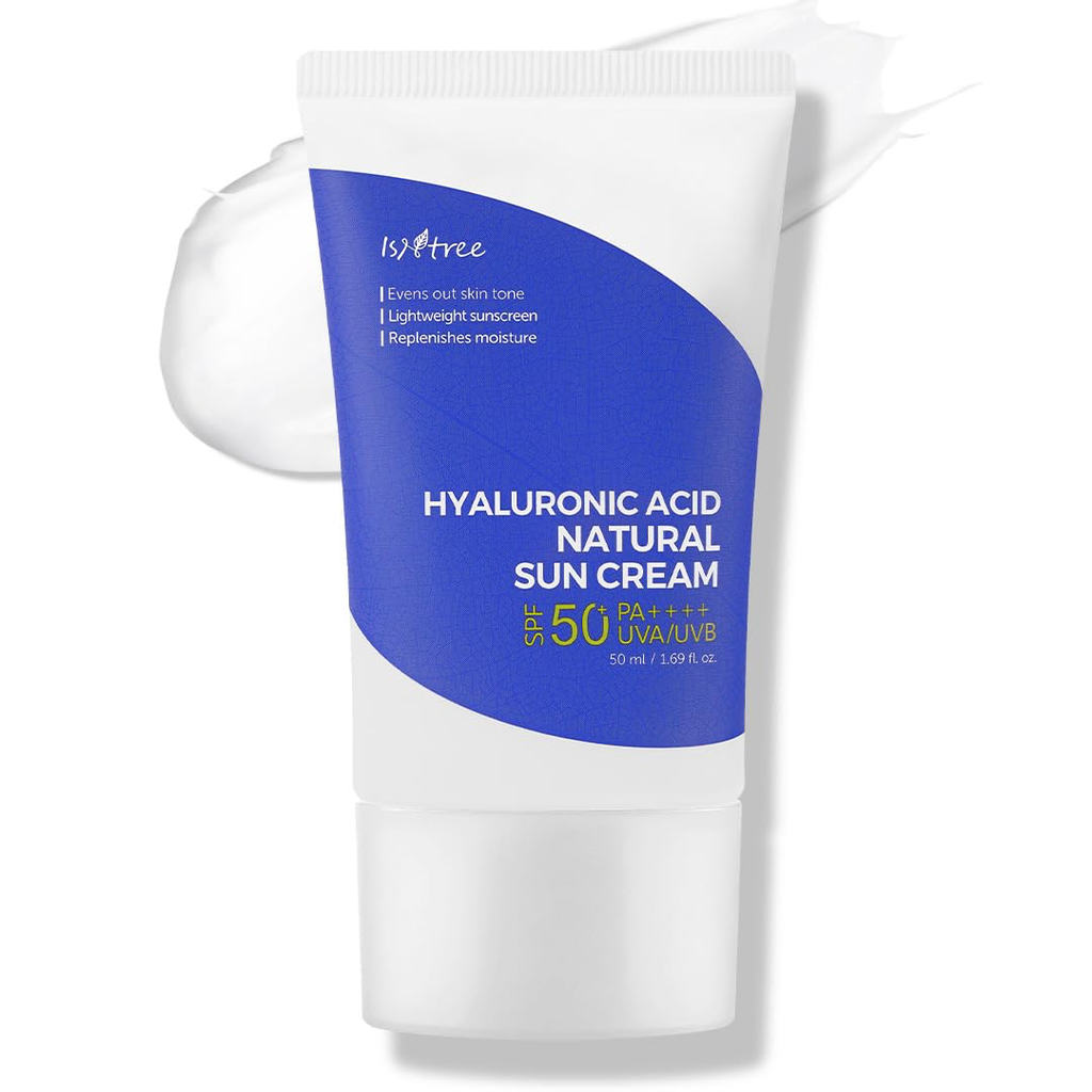 [ISN/005] ISNTREE/ Hyaluronic Acid Natural Sun Cream SPF50 PA++++ 50ml : ايسنتري واقي شمس بحمض الهيالورونيك