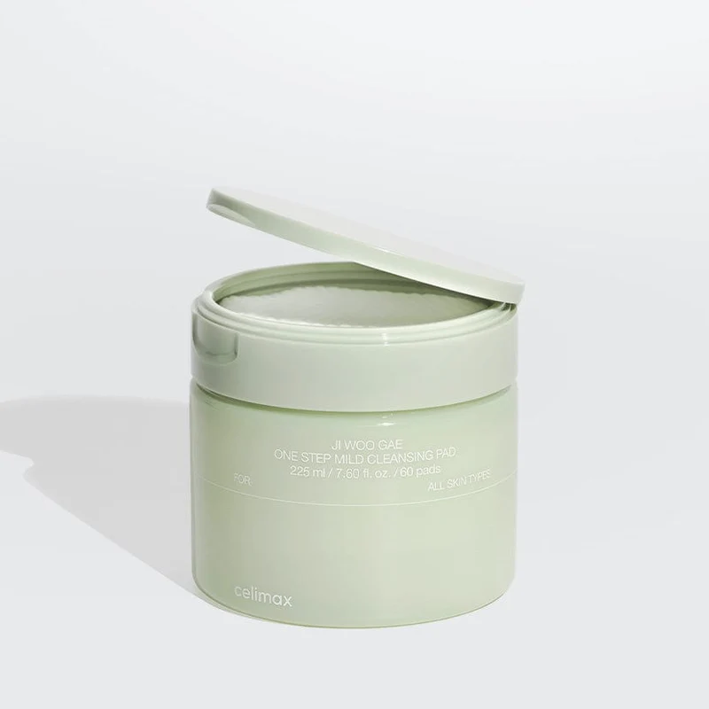 Celimax/  JI WOOGAE One Step Mild Cleansing Pad : سيليماكس جيووغا ون ستيب وسائد تنظيف لأزالة المكياج وتنظيف البشرة 