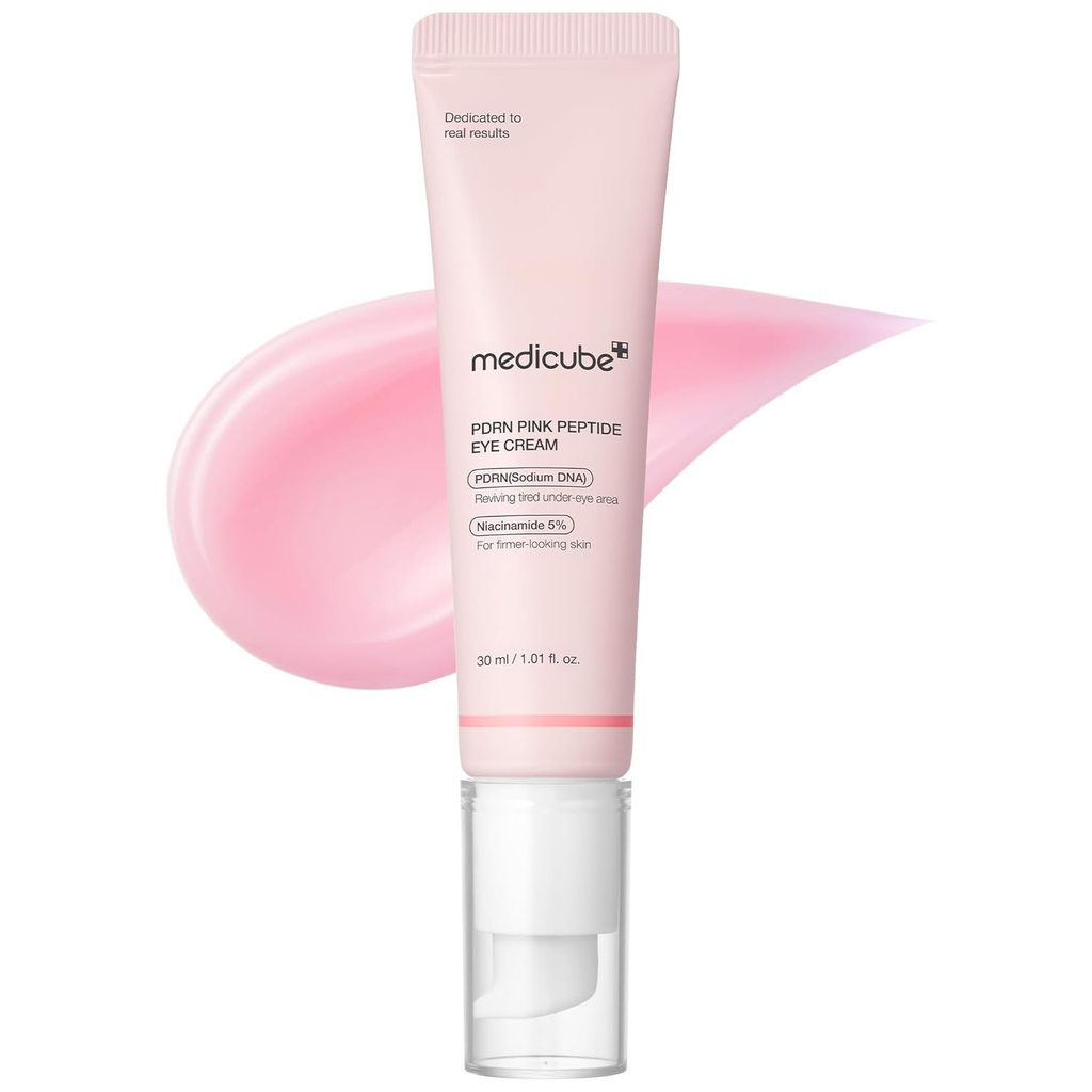 [CUBE/016] Medicube Eye Serum with Salmon DNA PDRN & Pink Peptides 30ml :  ميديكيوب سيروم البيبتايد + النياسيناميد + الريتينول