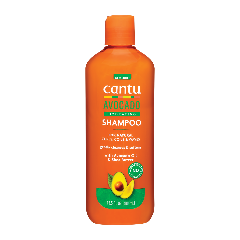 Cantu / avocado and shea butter shampoo for natural curls coils & waves hair - شامبو كانتو بزبدا الشيا وزيت الافوكادو للشعر الويفي والكيرلي 