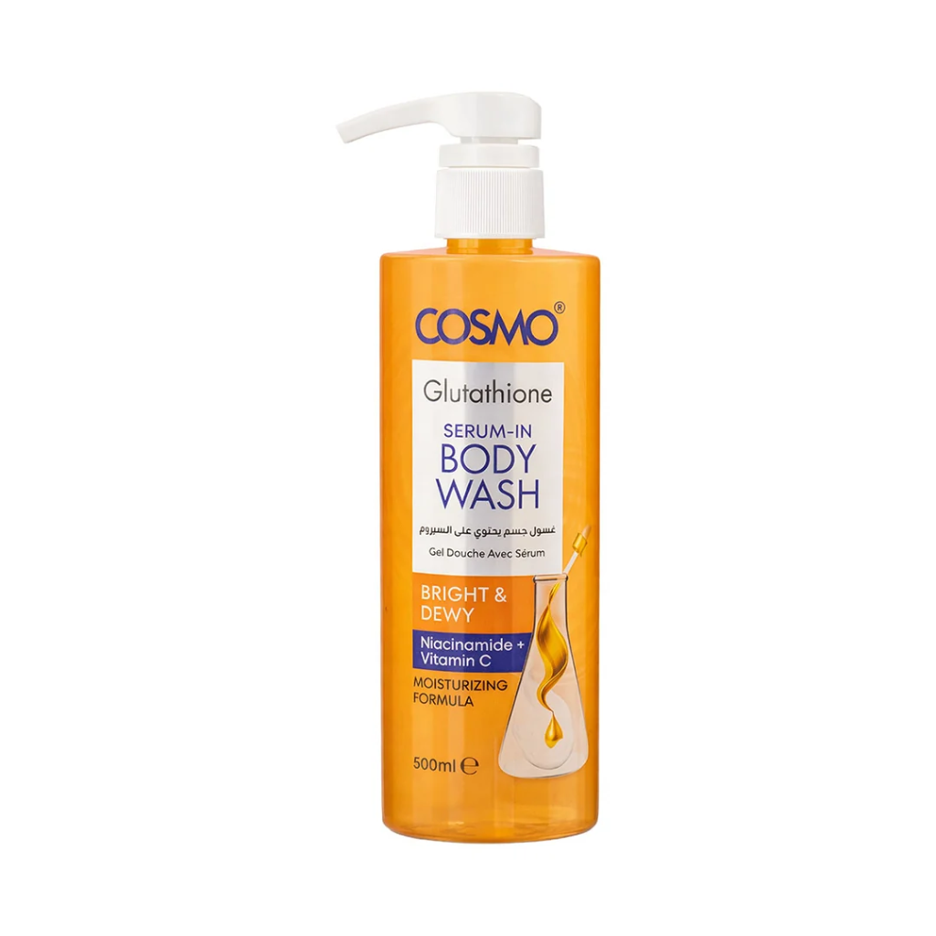 COSMO / COSMETICS Body Wash Serum Bright & Dewy 500mlكوزمو غسول جسم جل – 500
