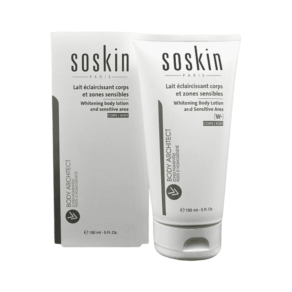 Soskin Whitening Body Lotion And Sensitive Area - 150ml | سوسكين لوشن مفتح للجسم و المناطق الحساسة - ١٥٠ مل