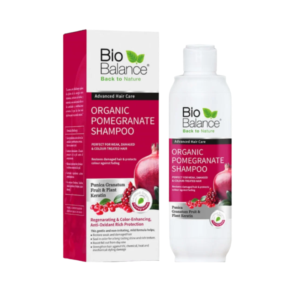 Bio Balance / Organic Pomegranate Shampoo - 330 ml | بايو بالانس شامبو للشعر المصبوغ بالرمان - 330 مل