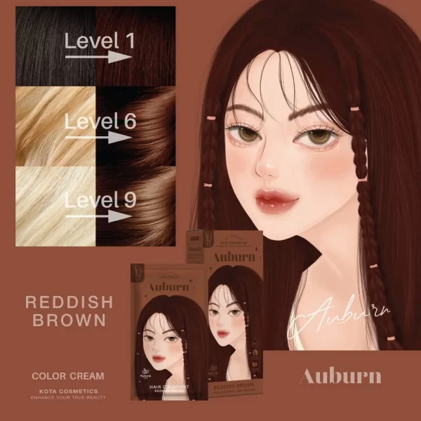 [ODOO-3955] Kota / Auburn Reddish Brown hair color 100ml - صبغ شعر من كوتا بلون بني محمر 