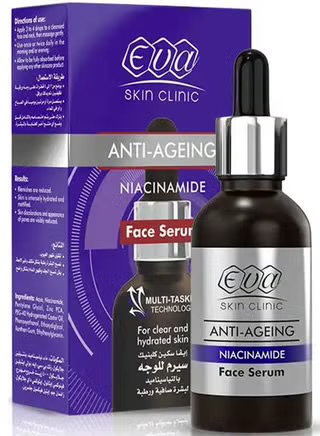 Eva Skin Anti Ageing Clinic Niacinamide Facial Serum - 30ml | ايفا سيروم للوجه مضاد للتجاعيد بالنياسيناميد - 30 مل