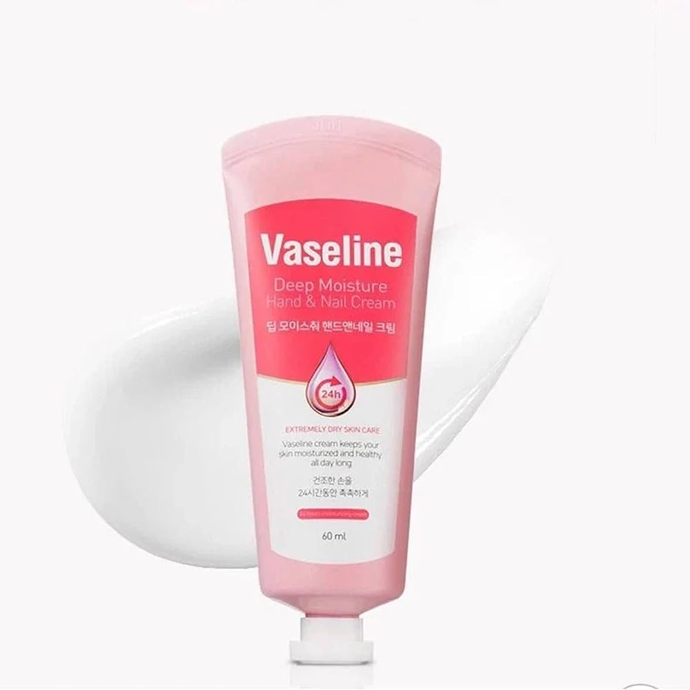 [ODOO-4005] Vaseline / korean deep moisture hand and nail cream 60ml - كريم فازلين الكوري المرطب لليد والاظافر 