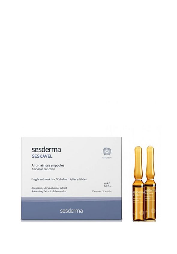 امبولات معالجة لتساقط الشعر (12 امبولة / العلبة) SESDERMA/ Seskavel Anti Hair Loss Ampolues
