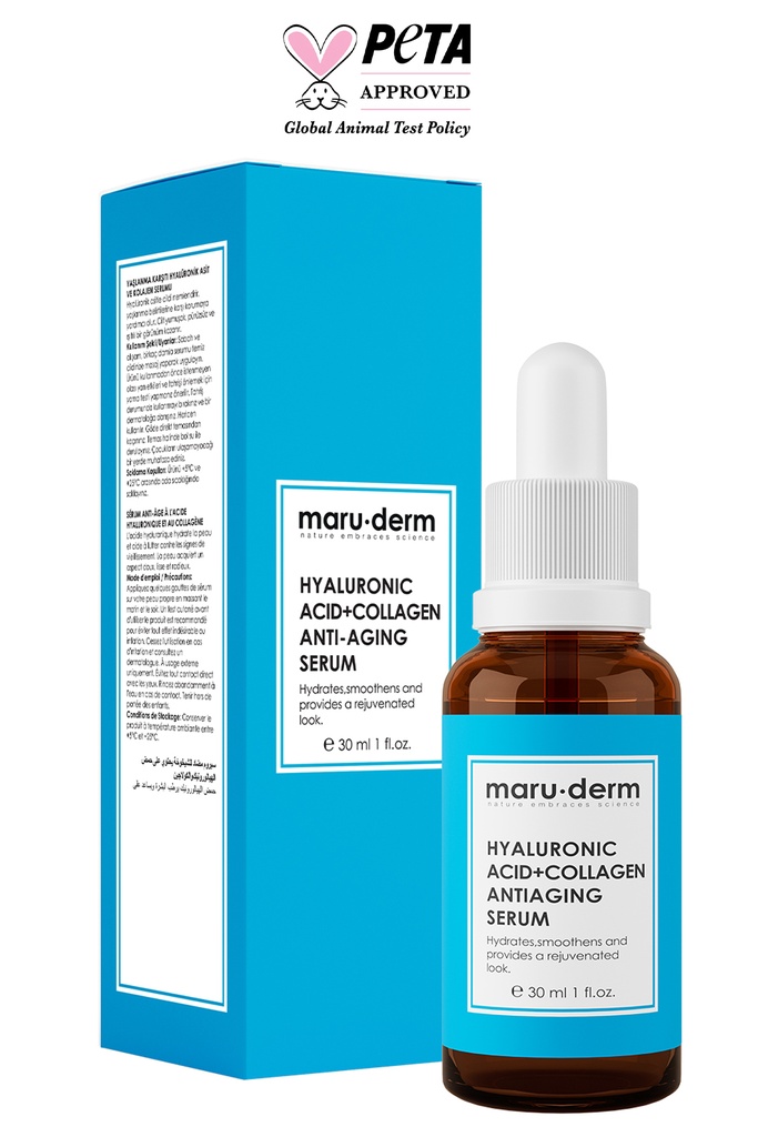MaruDerm/ Hyaluronic Acid + Collagen Anti-Aging Serum / سيروم العناية بالبشرة ومقاومة علامات الشيخوخة